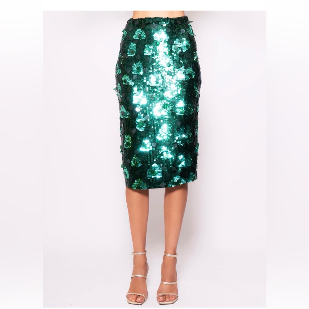P.A.R.O.S.H 
Equin-Embellihed Midi Kirt